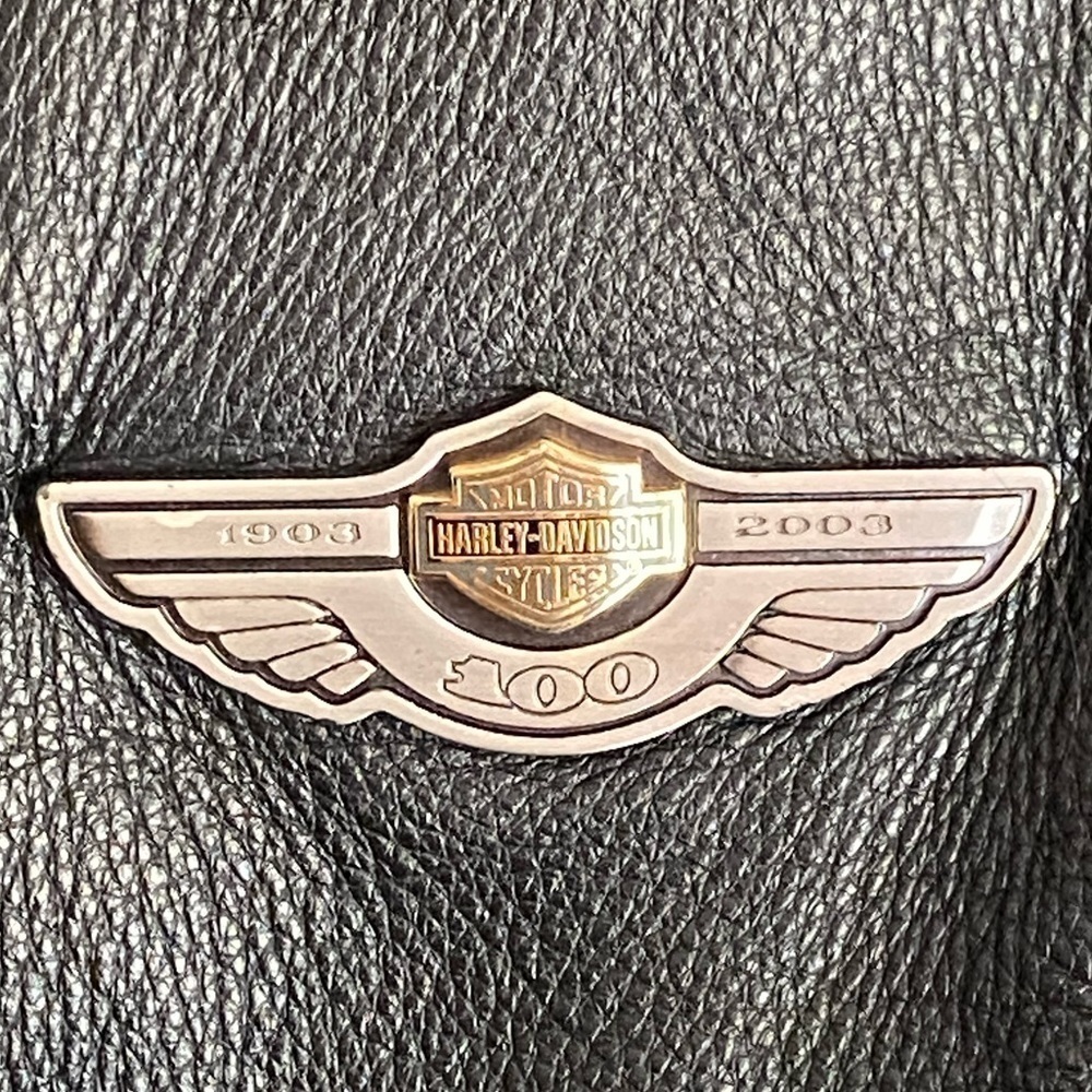 Authentic Harley Davidson Women’s Leather 100th Anniversary leather Jacket Small - Picture 4 of 9